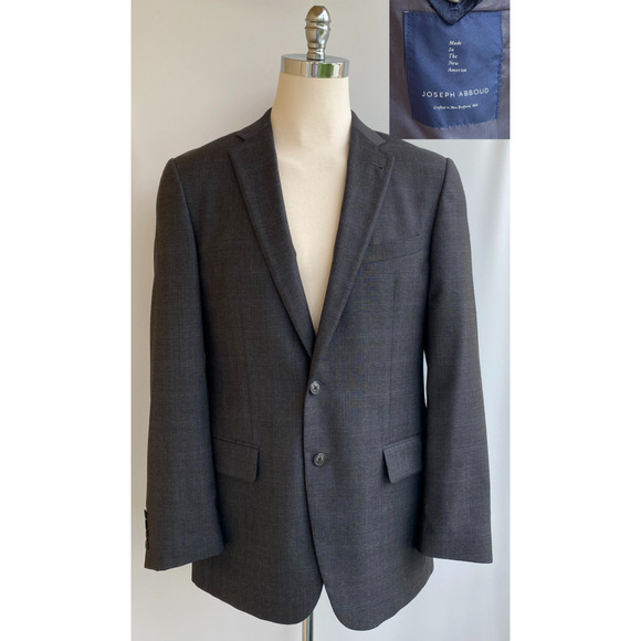 Joseph Abboud Mens Blazer Sport Coat Wool Two Button Casual Jacket Slim Size 42L - Picture 1 of 12